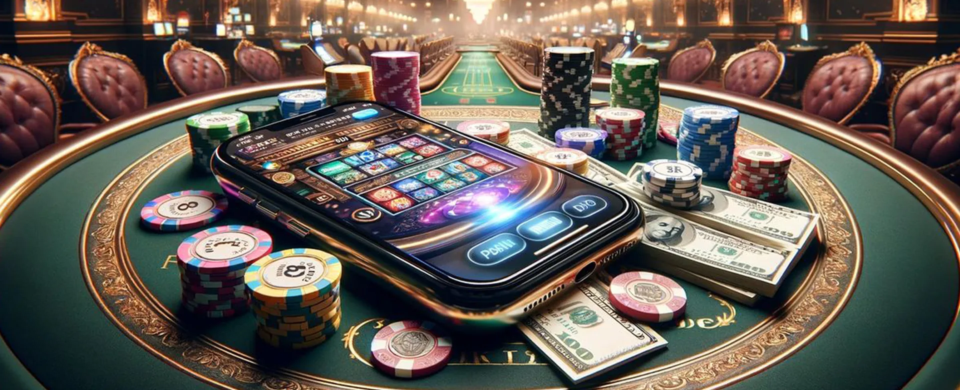 Dynamic Jilihot Casino Link background with slot machines and casino elements